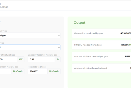 KAPSARC Fuel Substitution Calculator