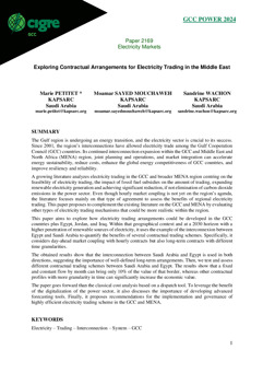 Exploring Contractual Arrangements for Electricity Trading in the Middle East (1)