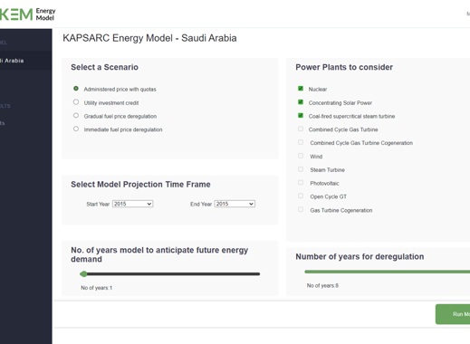 KAPSARC Energy Model for Saudi Arabia