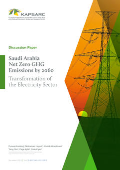 Saudi Arabia Net Zero GHG Emissions by 2060: Transformation of the Electricity Sector (1)